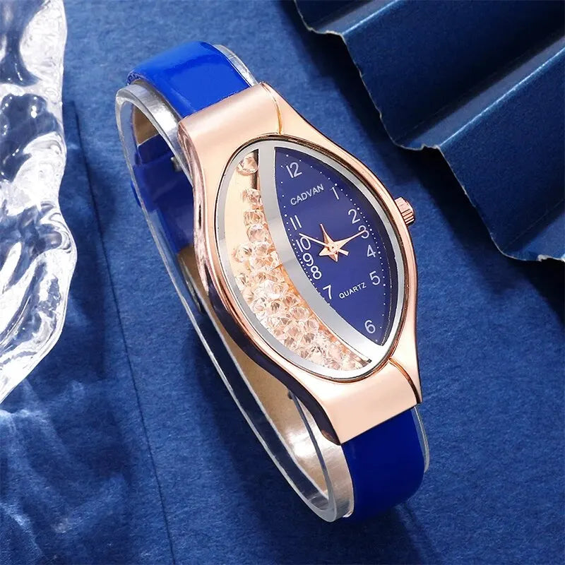 6PCS Set Women Fashion Quartz Watch Female Clock Rhinestone Dial Luxury Brand Design Women Watches Simple Ladies WristWatch