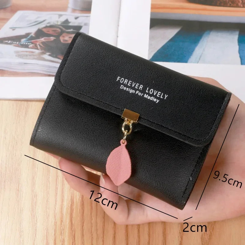 Fashion Short Women Wallets PU Leather Women Luxury Tassels Wallet Hasp Small Wallet Trend Coin Purse Ladies Card Holder