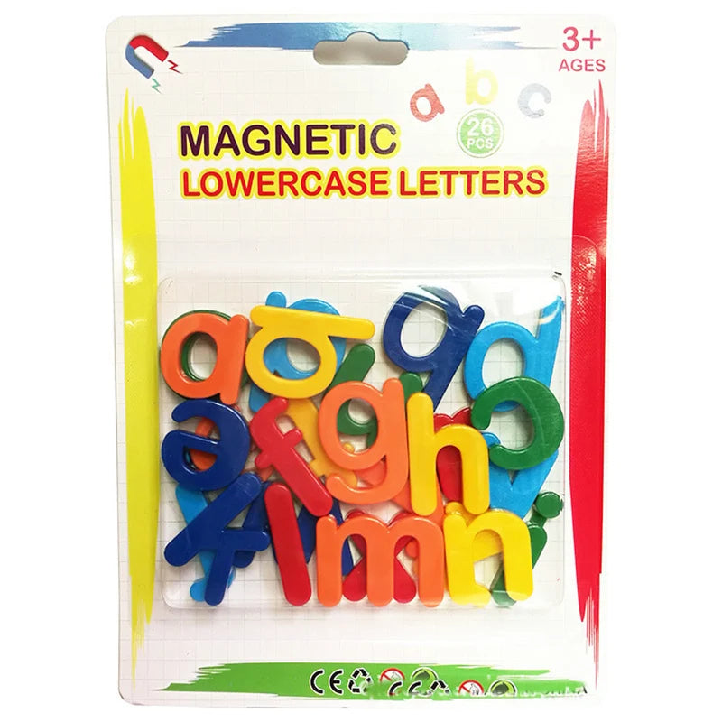 26pcs Magnetic Learning Alphabet Letters Plastic Refrigerator Stickers Toddlers Kids Learning Spelling Counting Educational Toys