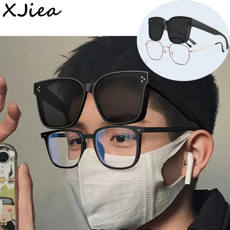 XJiea Polarized Sunglasses Men Women Wear Over Myopia Prescription Glasses Fashion Designer Outdoor Fishing Driving Goggles
