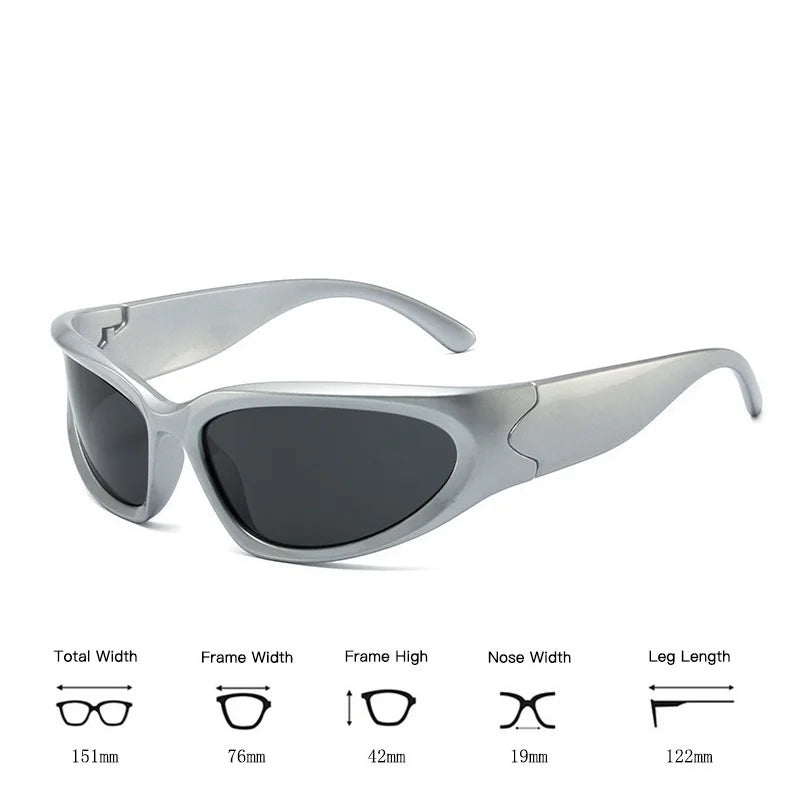Y2k New Punk Sports Sunglasses For Men Women Luxury Brand Designer Sun Glasses Men's Fashion Vintage Shades UV400 Goggle Eyewear