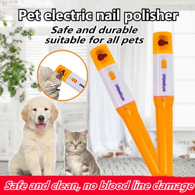 Pet Nail Clipper Polisher Electric Claw Sharpener Cat Dog Finger Paws Automatic Grinding Trimming Grooming Tools Pet Supplies