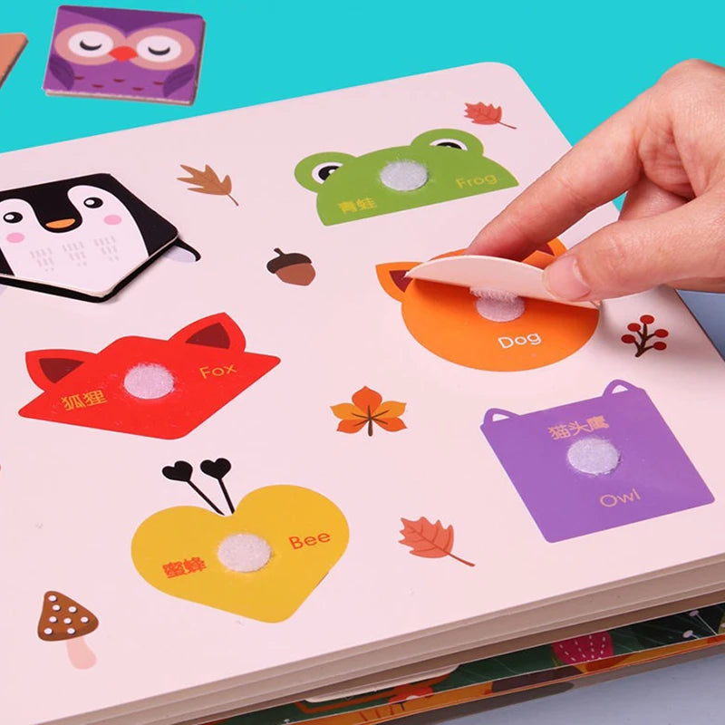 Baby Busy Book Montessori Educational Toys for Children Kids Diy Paste Quiet Book Toddlers Match Games Early Learning Baby Books