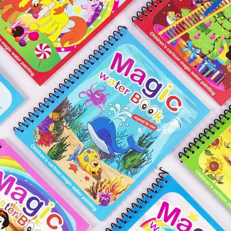 Can Be Reused Montessori Toys for Girls Coloring Book Magic Water Painting Kids Learning Toys Educational Children's Senses Draw